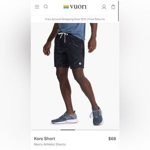 Brand New Men’s Vuori Kore Shorts